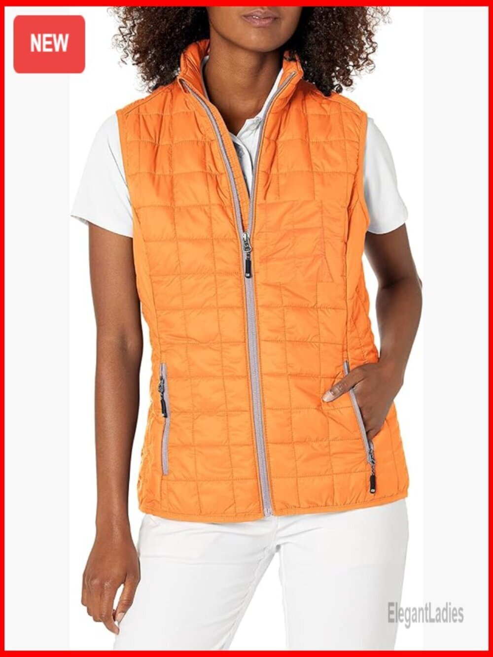 Lightweight Quilted Vest, Water-Resistant, Packable for Outdoor Activities